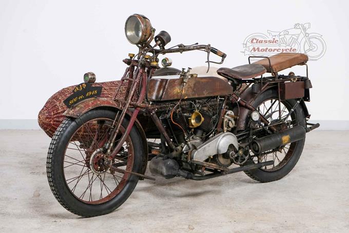 AJS Model D 1918 800cc 2 cyl sv combination